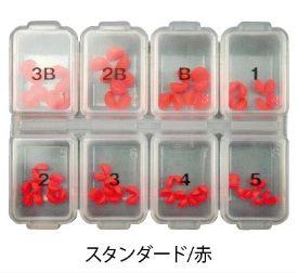 NUEVO ゴムコートガン玉セット スタンダード 赤 8サイズ入