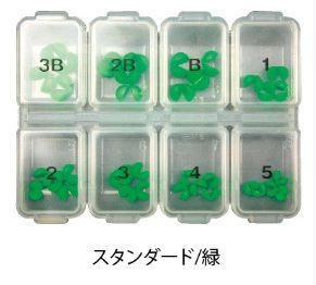 NUEVO ゴムコートガン玉セット スタンダード 緑 8サイズ入