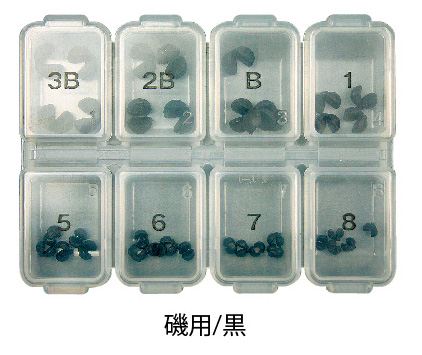 NUEVO ゴムコートガン玉セット 磯用 黒 8サイズ入