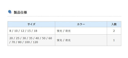 塩ビ六角 25号 夜光 1個入
