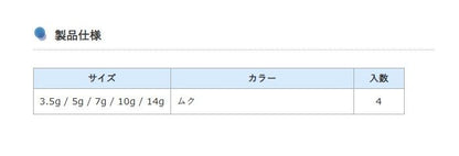 RFE ムゲンヘッド 7g 無垢 4個入