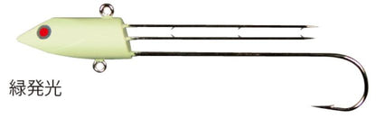 太刀魚ジグヘッド 21g 緑発光 1個入