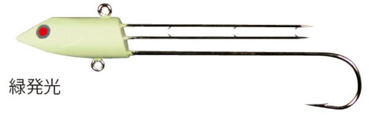 太刀魚ジグヘッド 21g 緑発光 1個入