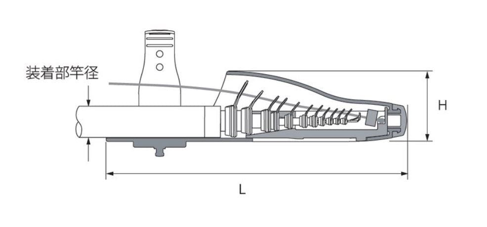 IDTC トップカバー 磯上物竿用 16 クリアースモーク