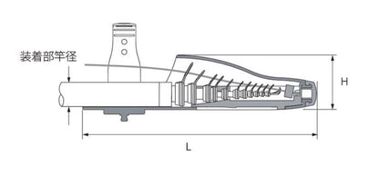 IDTC トップカバー 磯上物竿用 16 クリアースモーク