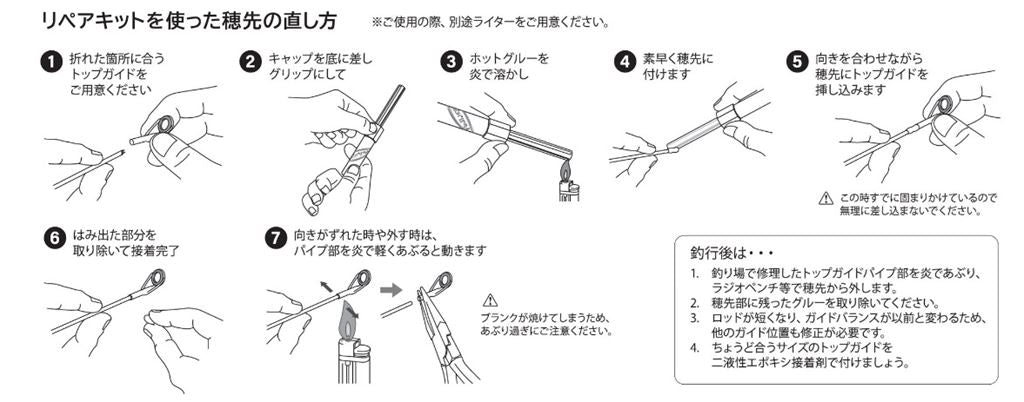 CCFOTRK64 ロッドリペアキット バスロッド用 ガイドリング6