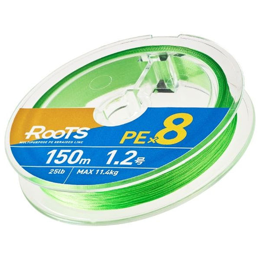 ROOTS ルーツ PE×8 ライトグリーン 1号(20lb) 150m