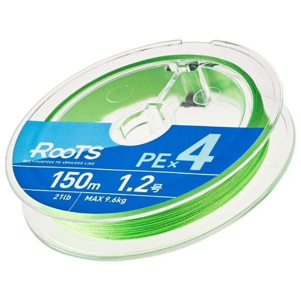 ROOTS ルーツ PE×4 ライトグリーン 0.8号(14lb) 200m