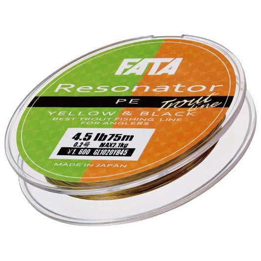 FATA レゾネーターPE イエロー×ブラック 0.3号(7lb) 75m