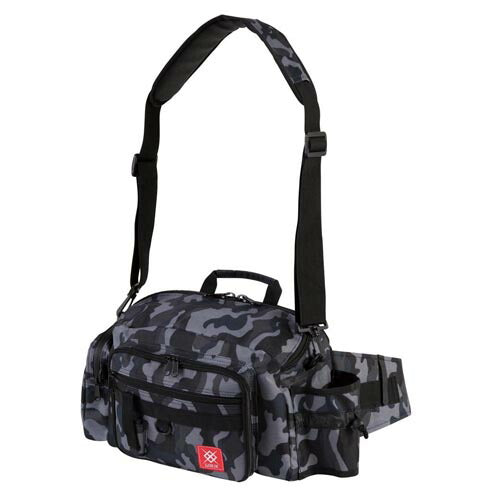 エギングヒップバッグ ブラックカモフラ