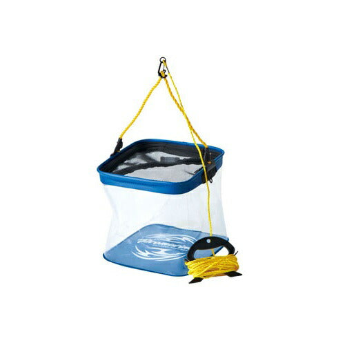 EVA反転クリアーバケツ 角型 24cm ブルー