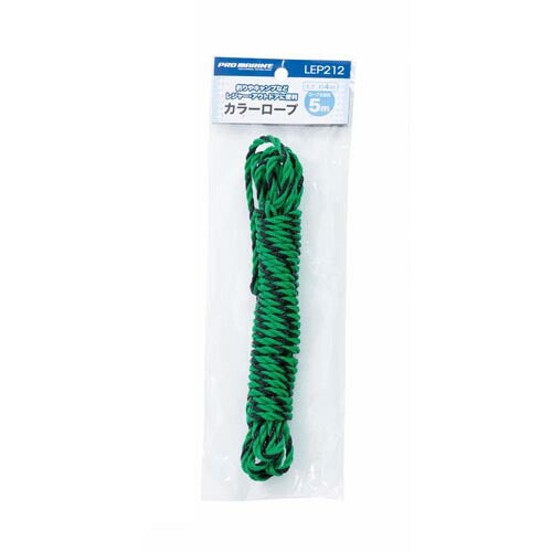 LEP212 カラーロープ 4mm×5m 綱 縄