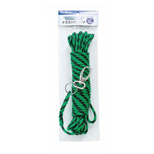 ナスカン付ロープ 5mm×10m 綱 縄