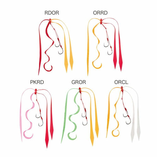 ブレイズスリムカーリーユニット GROR/グリーンオレンジ 2本入 タイラバ 遊動式