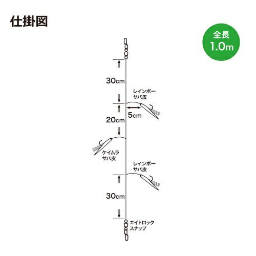【アウトレット】ショアジグサビキ 1号