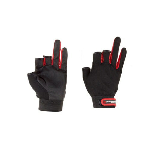 メッシュグローブ BKRD ブラックレッド フリー 3本指出