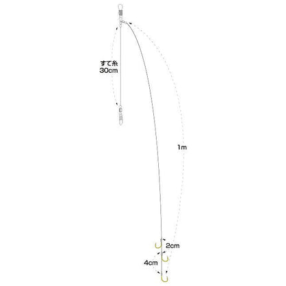 C-88 コノシロのませ 3段針 ハリ14号 ハリス10号