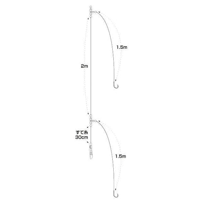 C-104 真ウタセ真鯛 2本針 ハリ12号 ハリス5号