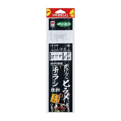 C-110F がちんこヒラメ チラシ仕掛 フォースフック ハリ18号 ハリス6号 2組入