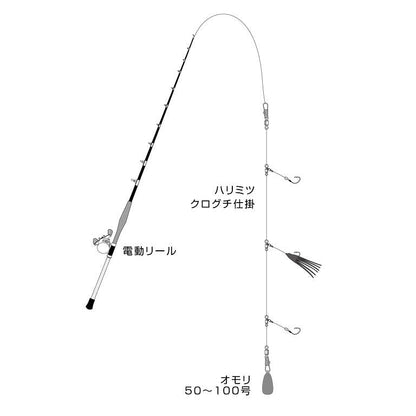 C-115 クログチ仕掛 3本針 17-5