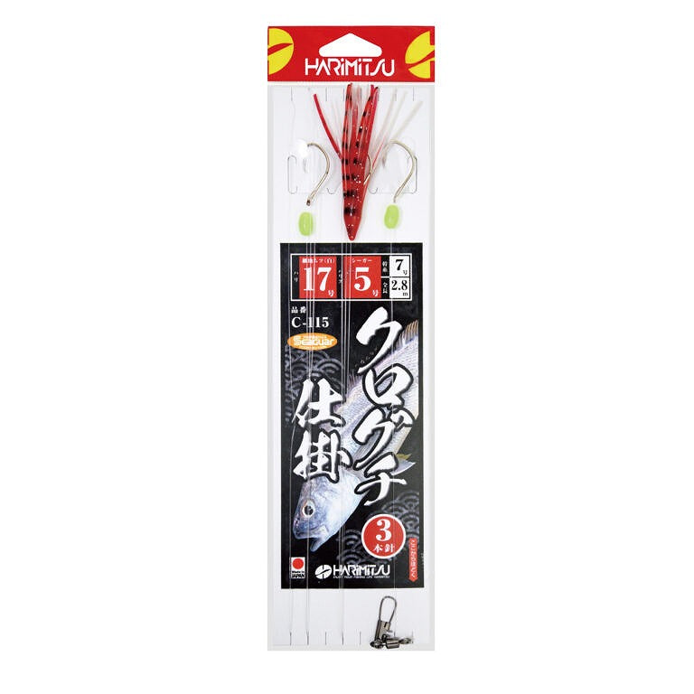 C-115 クログチ仕掛 3本針 18-6