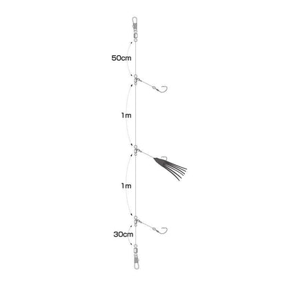 C-115 クログチ仕掛 3本針 18-6
