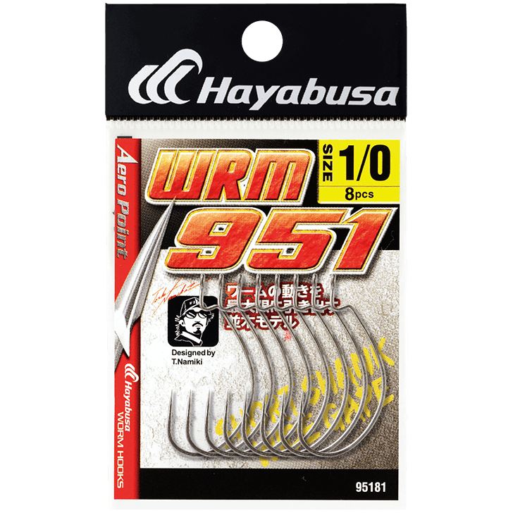 WRM951 AERO オフセットフック つや消しブラック 2号 8個入
