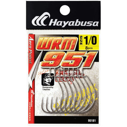 WRM951 AERO オフセットフック つや消しブラック 1/0号 8個入