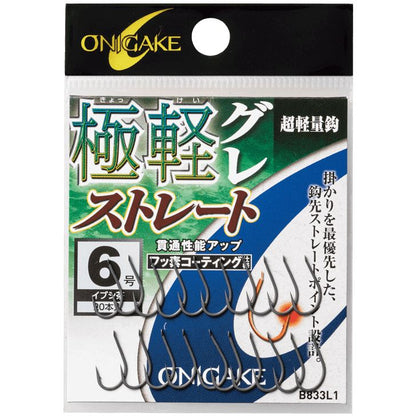 鬼掛 極軽グレ ストレート 3号 23個入