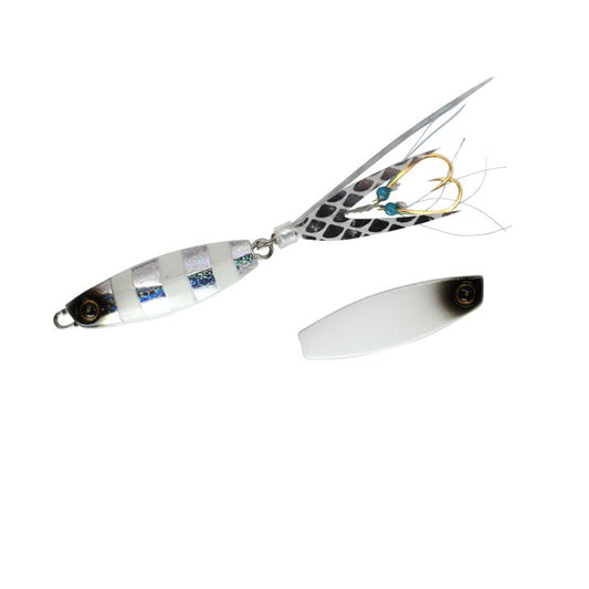 ジャックアイ 豆クネクネ 5/シルバー青夜光ゼブラ 3g 1個入