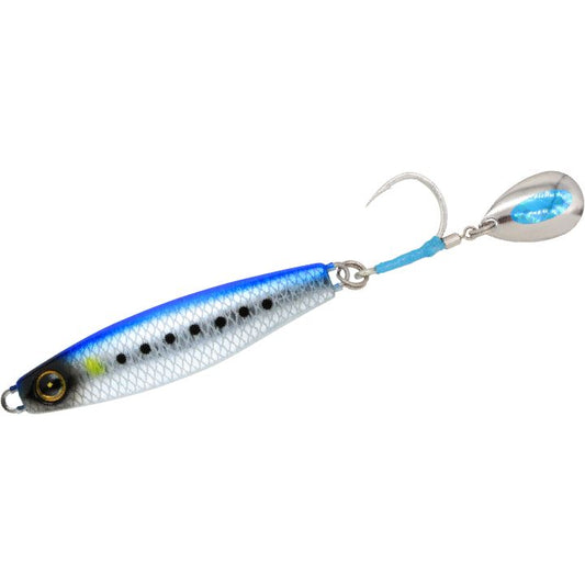 ジャックアイ サワラスピン2 1/リアル魚鱗ブルーイワシ網目夜光 30g 1個入