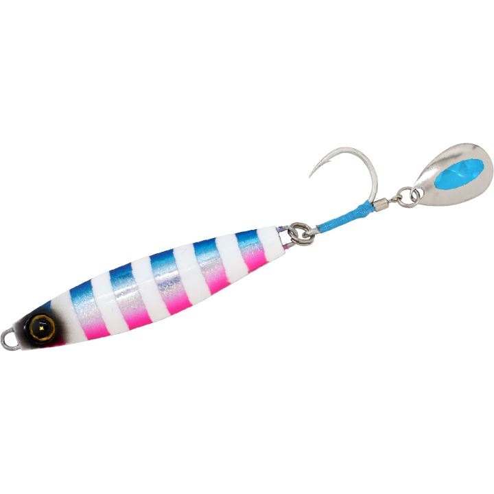 ジャックアイ サワラスピン2 2/ブルピン青夜光ゼブラ 50g 1個入