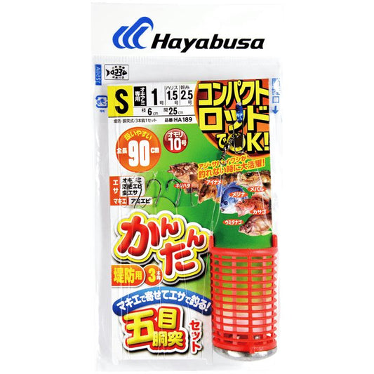 かんたん五目胴突セット 堤防用 L 3本鈎1セット
