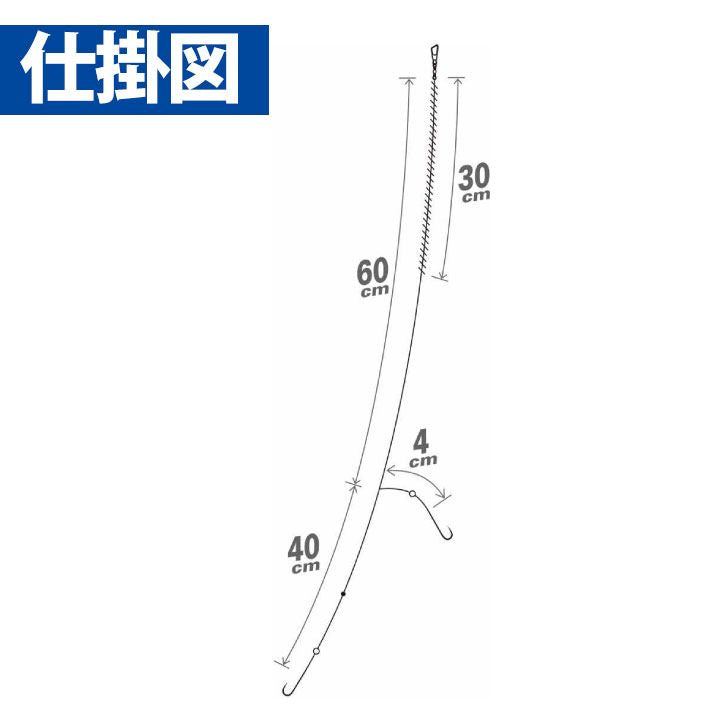 投げキス天秤式 早掛キス鈎 鈎7号/ハリス1号 2本鈎3セット