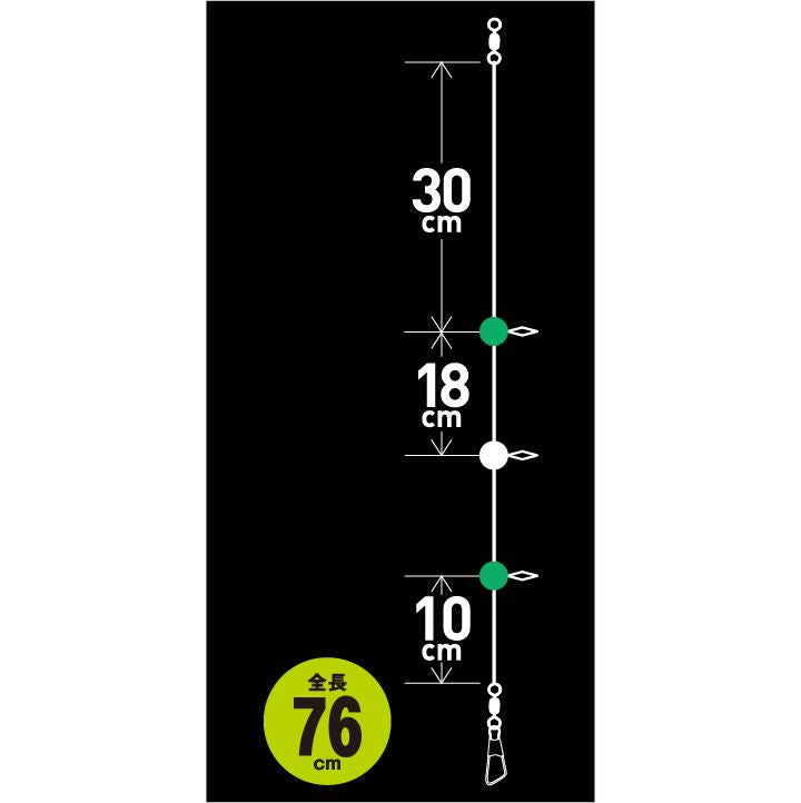 瞬貫カワハギ 幹糸仕掛 スタンダード 4号 3本2セット入