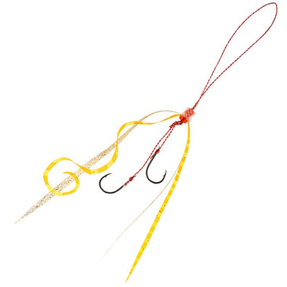 フリースライド ネクタイフックセット ストレート&カーリー 4/オレンジシュリンプ 鈎4号 2セット入