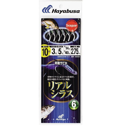 実戦サビキ リアルシラス 鈎12号/ハリス4号 6本鈎1セット