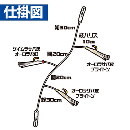 ジギングサビキ 小型回遊魚用 S 3本鈎2セット