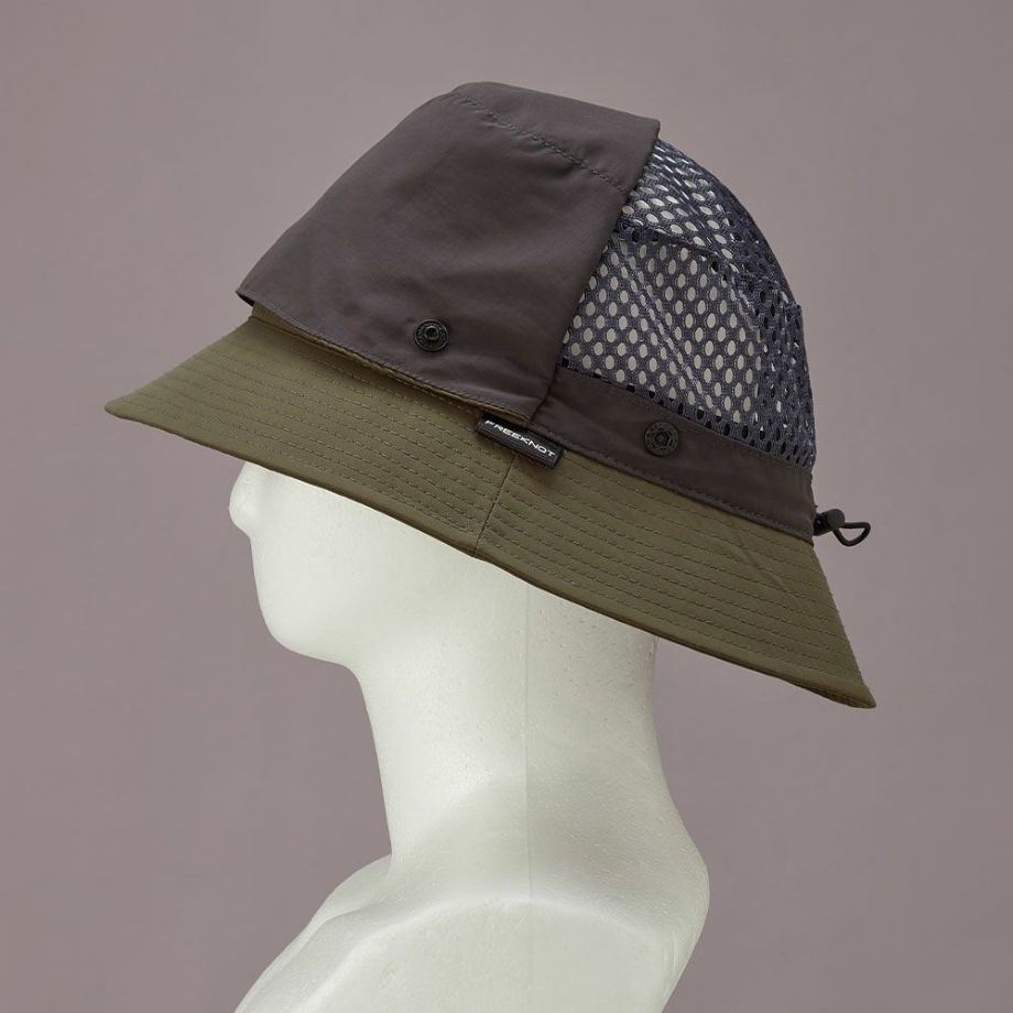 2Way撥水ハット オリーブ フリーサイズ
