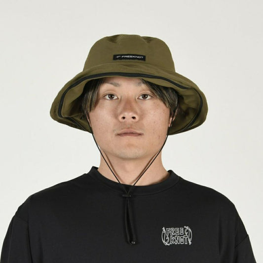 BOWBUWN ネット付きハット オリーブ フリーサイズ