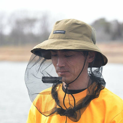 BOWBUWN ネット付きハット オリーブ フリーサイズ