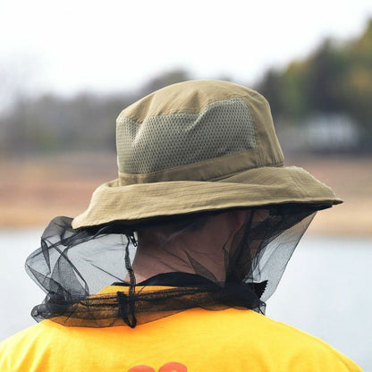 BOWBUWN ネット付きハット オリーブ フリーサイズ