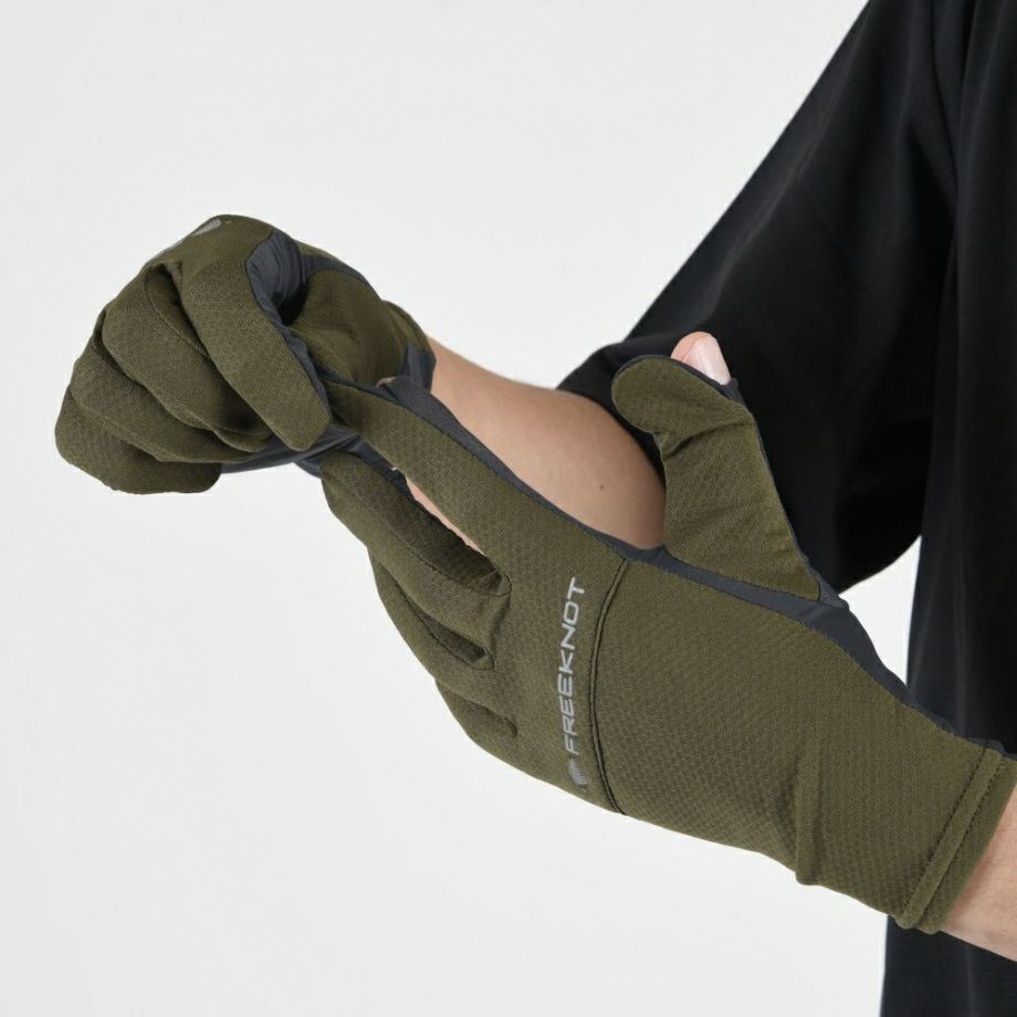 BOWBUWN フルカバーグローブ オリーブ フリーサイズ