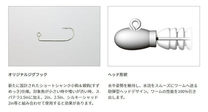 海太郎 レベリングヘッド小鈎 #12 1.0g 4個入