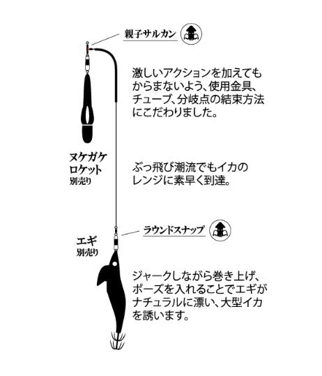 海太郎 ヌケガケオモリグ仕掛 80-3.5 2組
