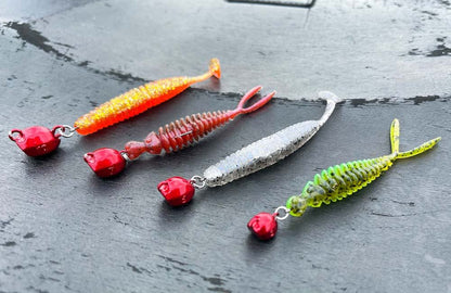 海太郎 根魚玉 小鈎 赤 太軸 #2 14g 2本入り