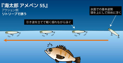 海太郎 アメペン 55 #007 マットクリア 55mm