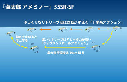 海太郎 アメミノー 55SR-SF #001 クリア 55mm