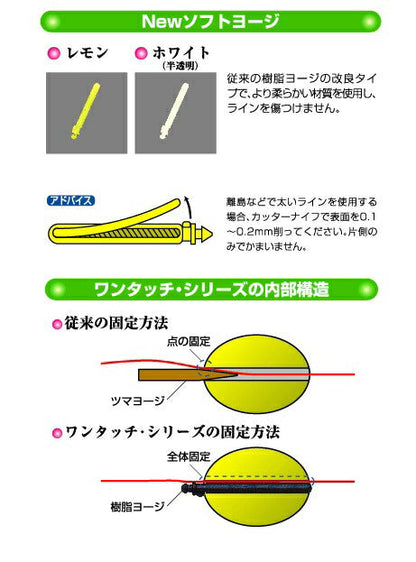 ワンタッチシリーズ ワンタッチ・くわせウキ レモン 2B 1ヶ入