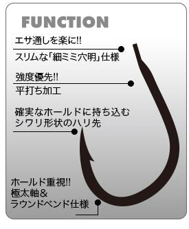黒細ミミ石ダイ 穴アキ 16号   11本入り